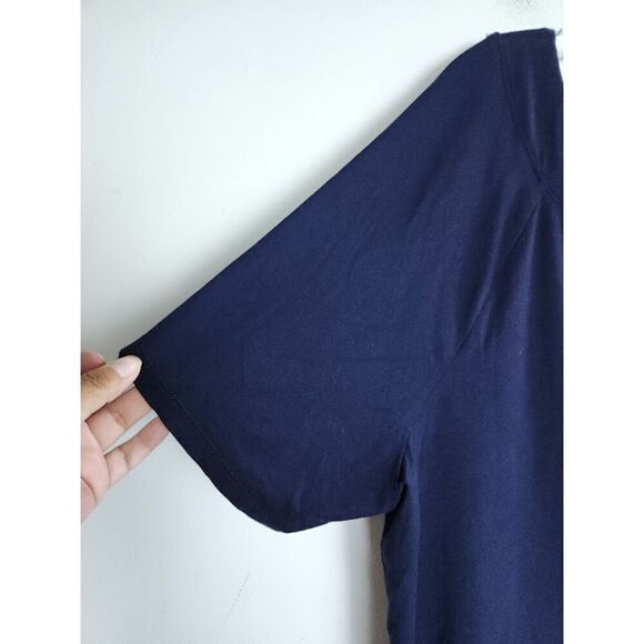 Talbots Women Navy Blue Jersey Knit Scoop Neck Tunic Top size 3X - Picture 3 of 6